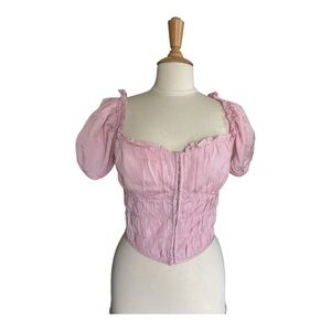 ASTR Soft Pink Empress Corset Top Size Large